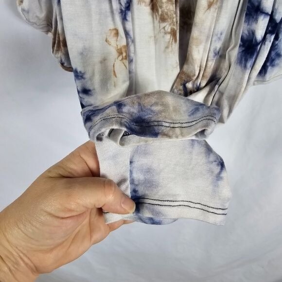 Kooniez Limited Edition Harem Pants Sz L Kaleidoscope Navy Yoga Lounge Pull On - Picture 5 of 10